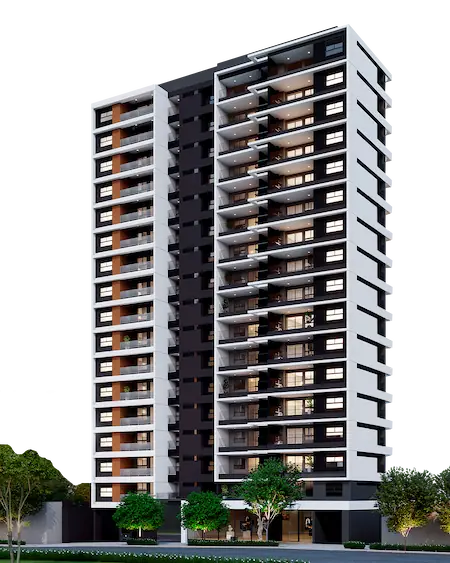 PERSPECTIVA ILUSTRADA DA FACHADA | RESIDENCES