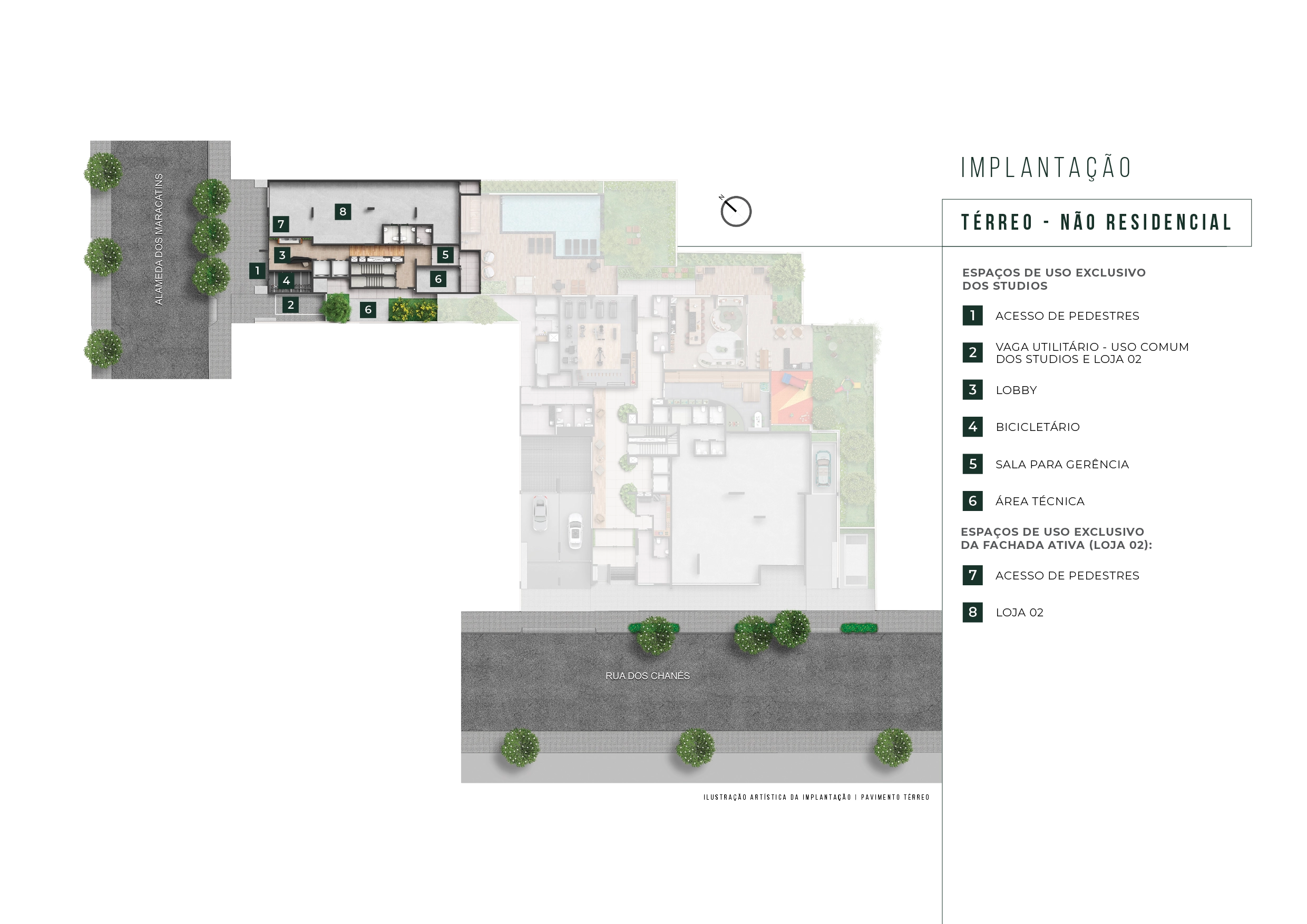 Implantação Térreo - Não Residencial