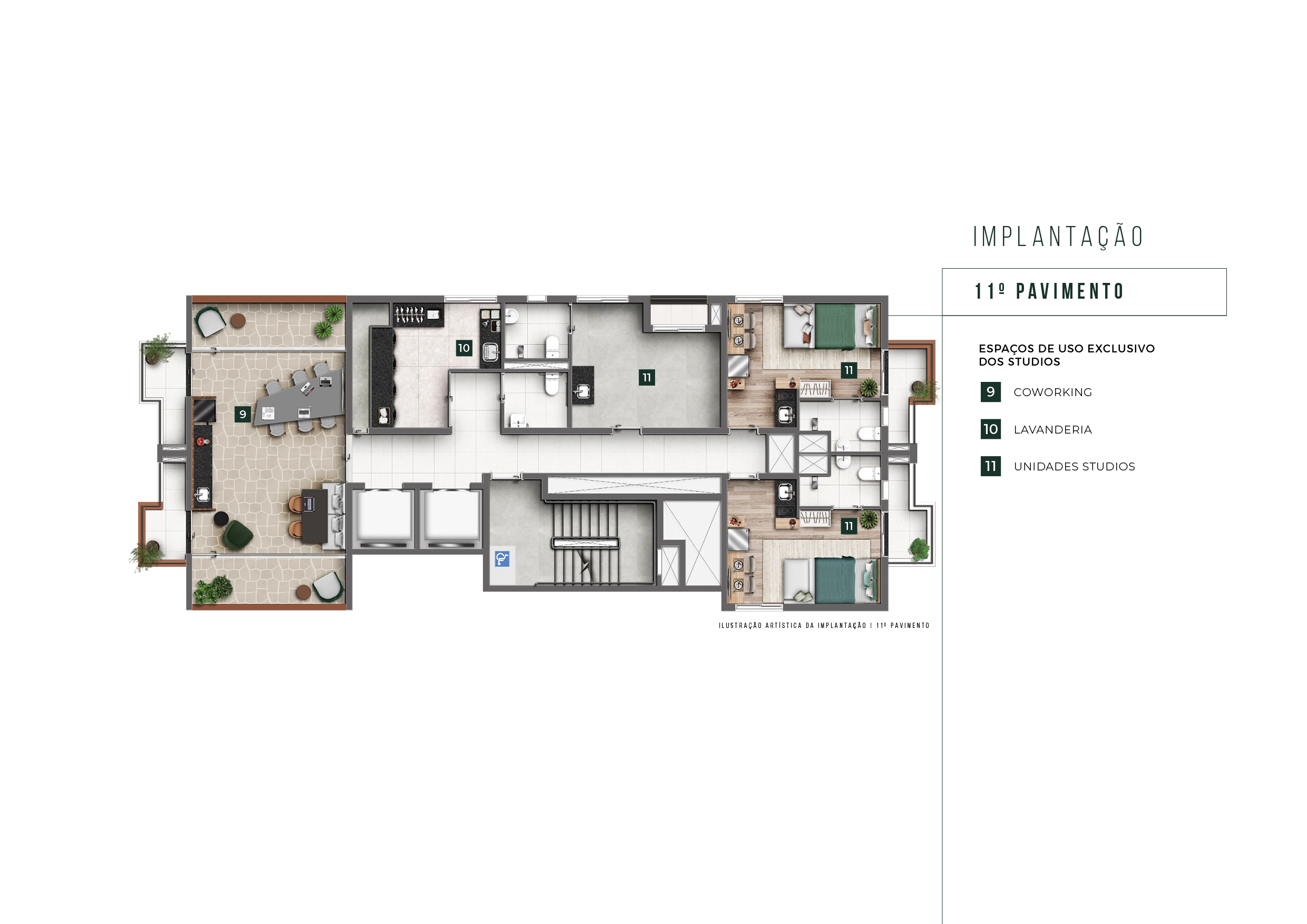 Implantação 11º pavimento